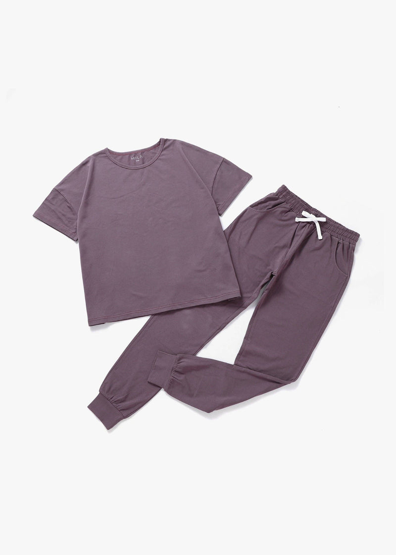 Adult Jersey Lounge Set | Elderberry: Medium