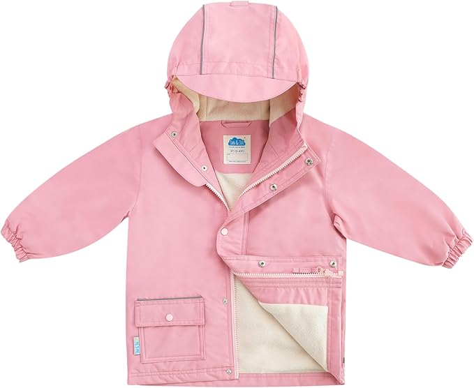 Jacket, Fleece Lined, Cozy-dry Rain Dusty Pink 1T