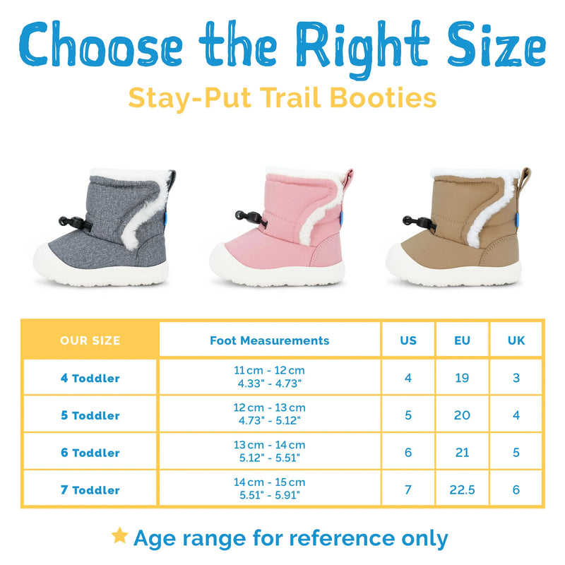 Booties - Stay-Put Trail - Grey