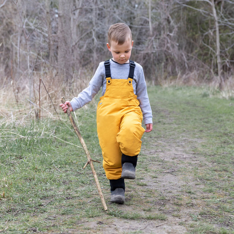 Bib Pants Cozy-Dry Rain Fleece Lined - Yellow