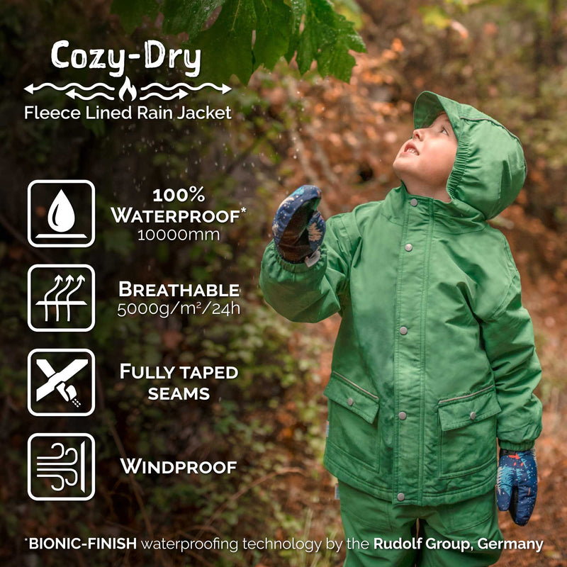 Jacket cozy-dry rain fleece lined - Yellow 1T