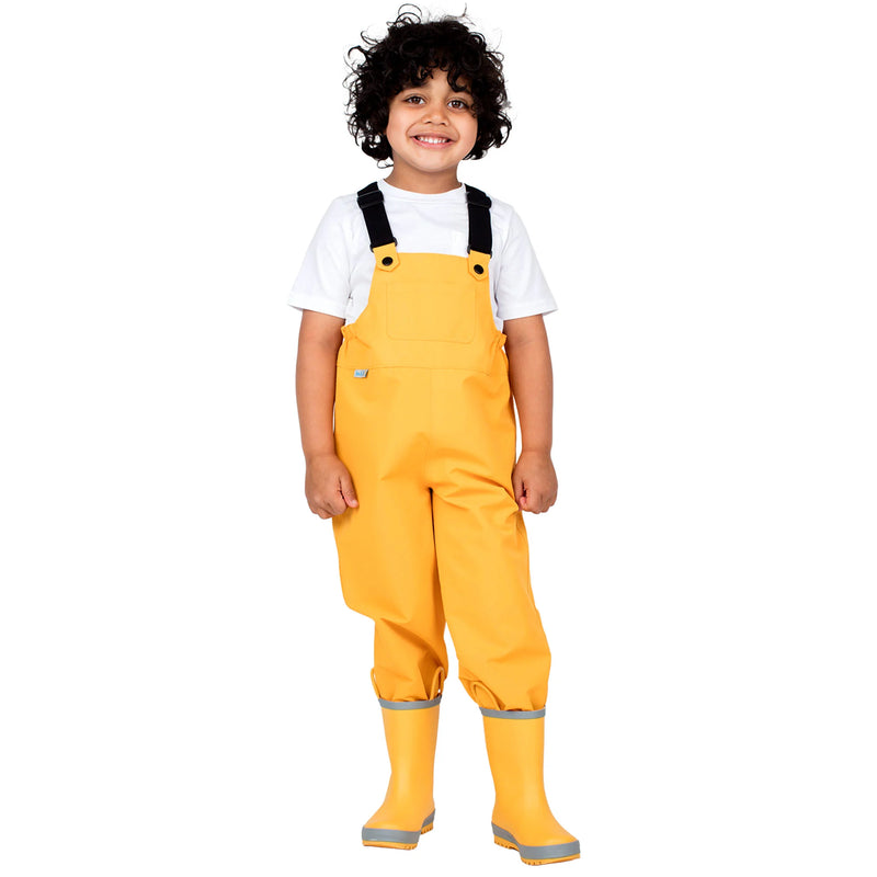 Bib Pants Cozy-Dry Rain Fleece Lined - Yellow